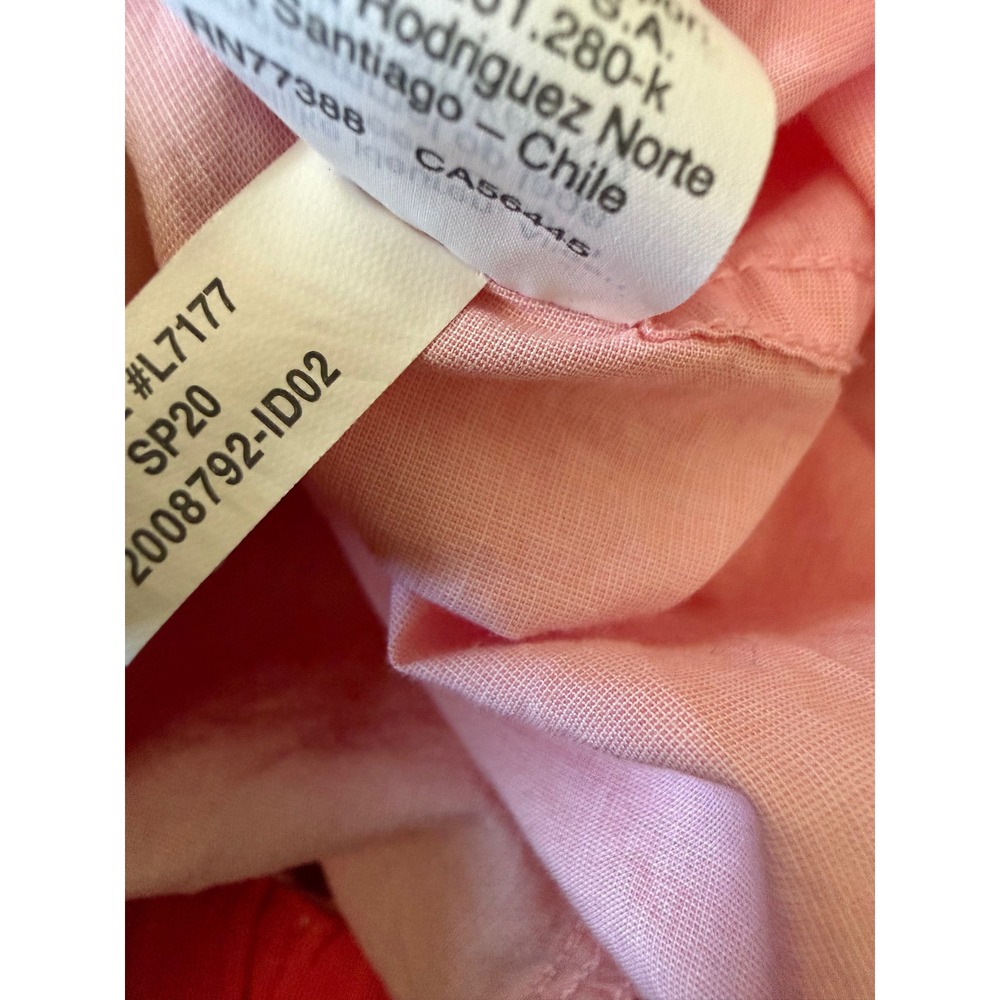 J. Crew Short Sleeve pajama Set in End On End Cotton Set Women Medium Pink - Picture 6 of 7